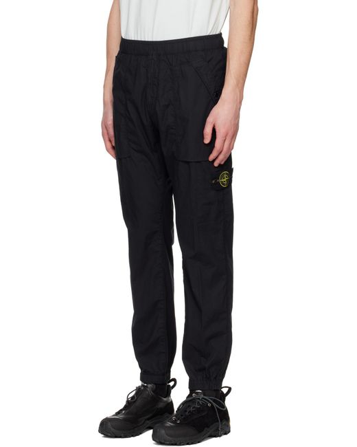 Stone Island Blue Compass-Badge Trousers for men