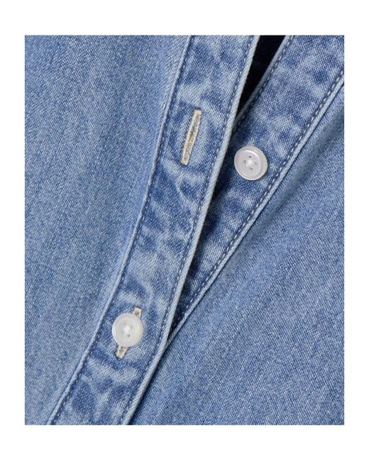 Veronica Beard Blue Fuller Denim Midi Shirt Dress