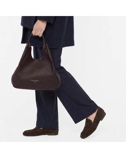 Gianni Chiarini Brown Dua Medium Top-Handle Shoulder Bag