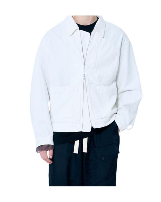 Dries Van Noten White Veper Zipped Jacket for men