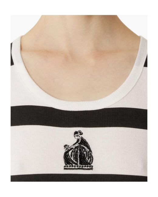 Lanvin White Striped Top