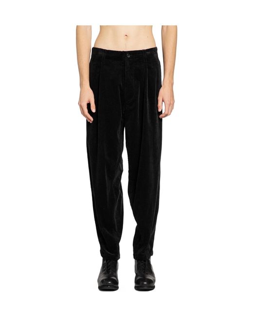 Y-3 Black Side-Zip Trousers for men