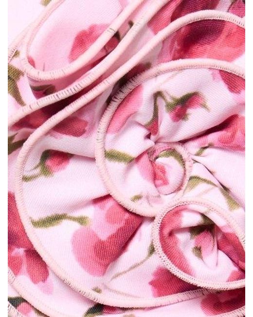 Magda Butrym Pink 3D Flower Bikini Swimsuit