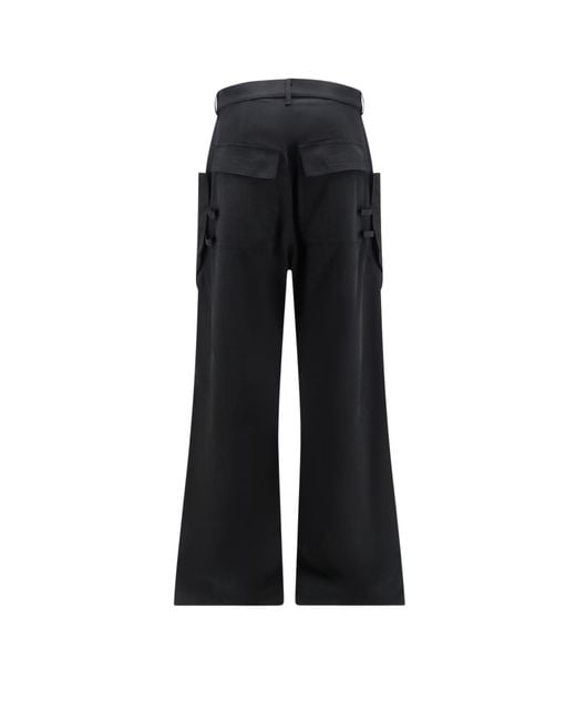 Rick Owens Black Stefan Cargo Wool Pants for men