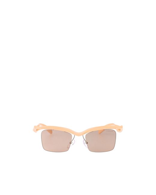 Prada Pink Eyewear Rectangular Frame Sunglasses for men