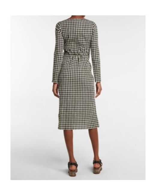 Altuzarra Multicolor Himalia Gingham Cotton And Silk Dress