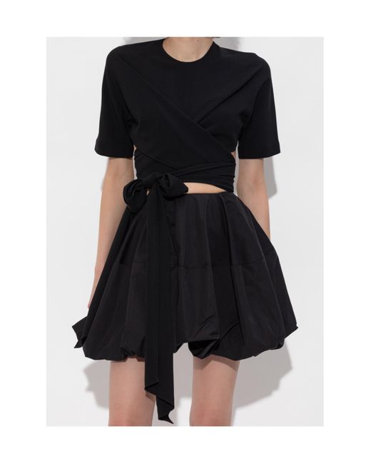 Alaïa Black Alaïa Bow Embellished Backless Top