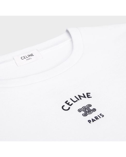 Céline White Loose T-Shirt