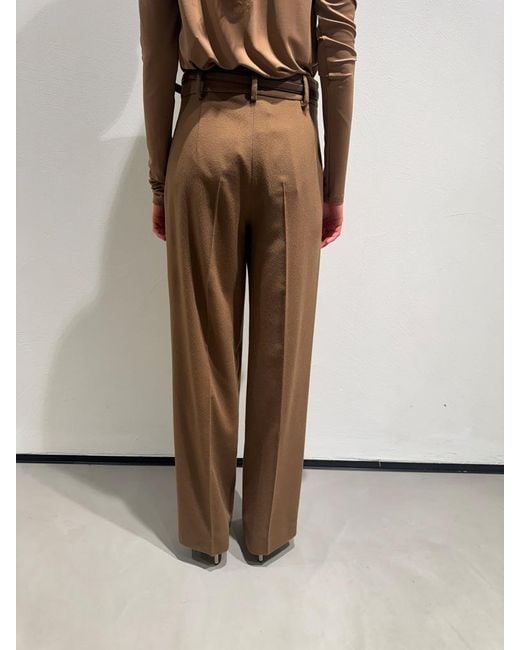 Max Mara Brown Casual Trousers With Belt Loops