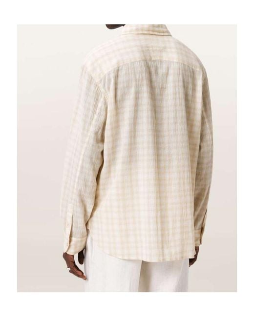 AllSaints Natural Toya Patterned Shirt for men