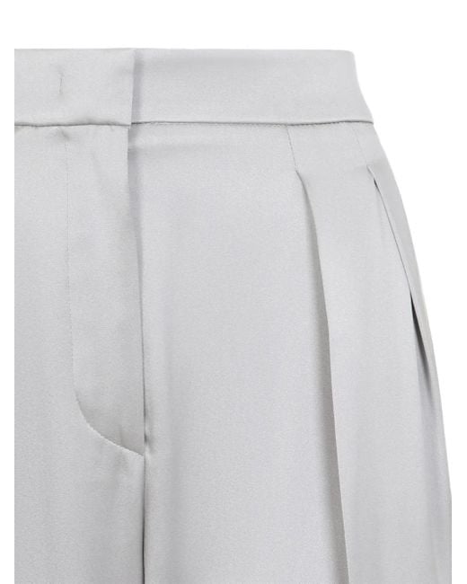 Giorgio Armani White Silk Trousers