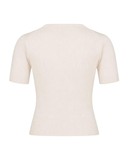 Vivienne Westwood White Bea Logo Knitted Top