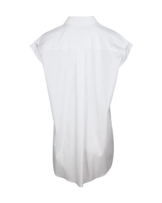Brunello Cucinelli White Short Sleeved Buttoned Shirt
