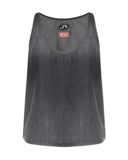 DIESEL Gray De Misy S Cut Out Logo Top