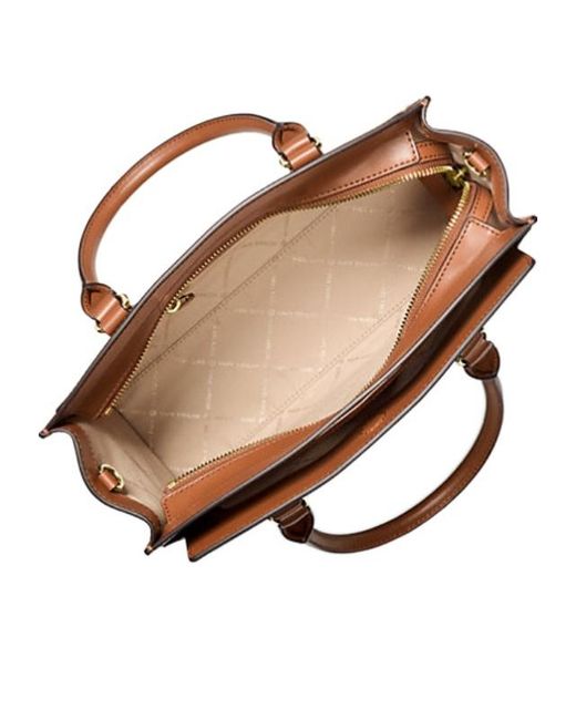 Michael Kors Brown Becca Medium Saffiano Leather Satchel