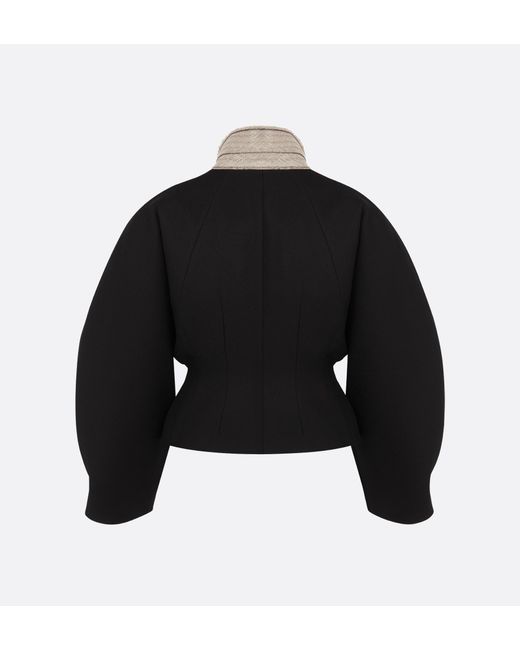 Dior Black Fitted Jacket With Puff Sleeves