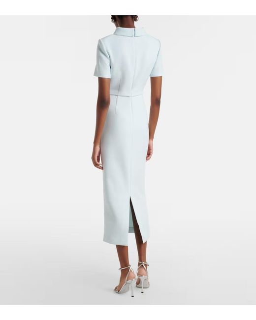 Roland Mouret White Crêpe Midi Dress