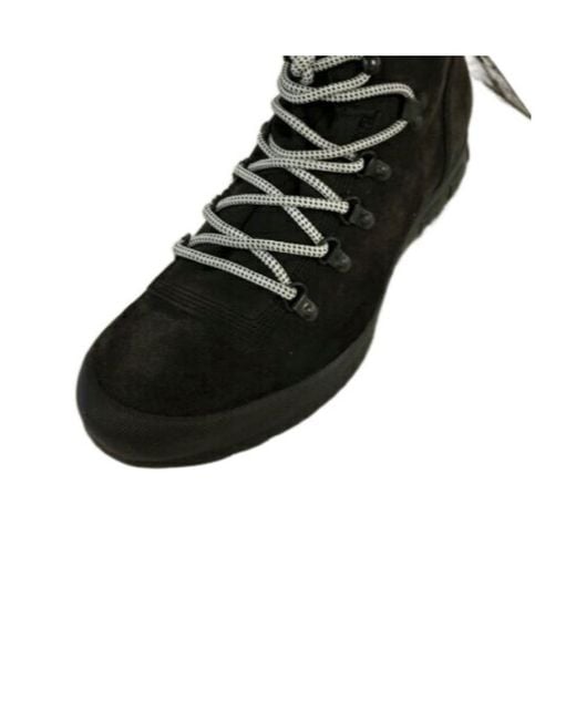 Emporio Armani Black Logo Tied With High-Top Casual Sneakers for men