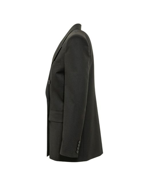 MSGM Black Double-Breasted Blazer