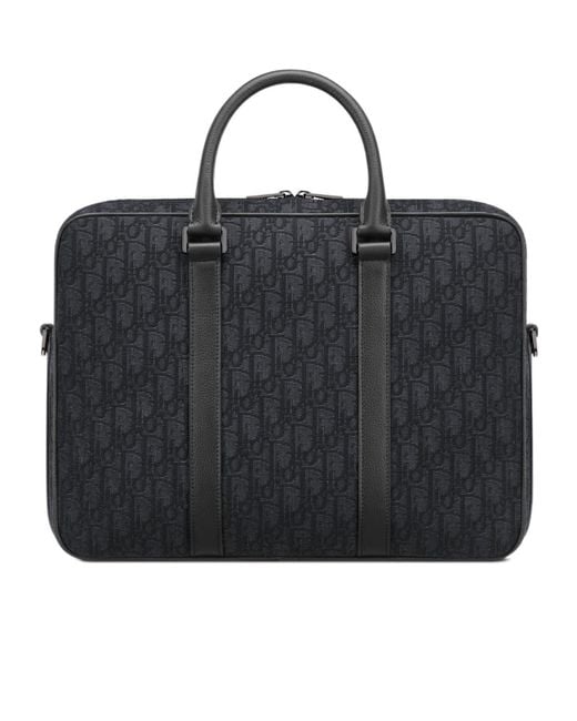 Dior Black Zipped Briefcase for men