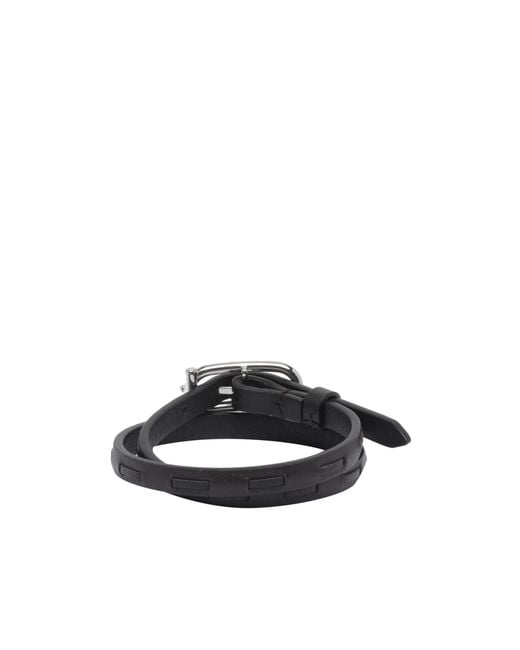 Ferragamo White Ferragamo Double-Wrap Buckle Bracelet for men