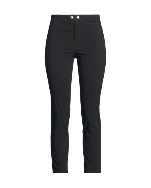 Isabel Marant Black Solid Color Versatile Slim-Fit Casual Pants