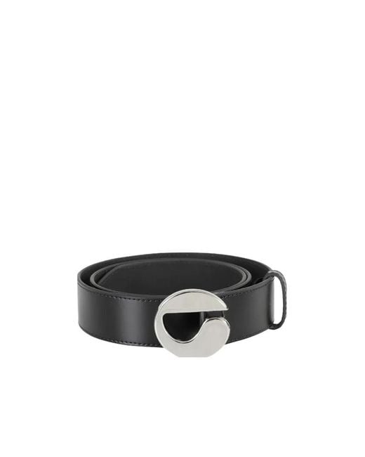 Coperni Black Logo-Buckle Leather Belt