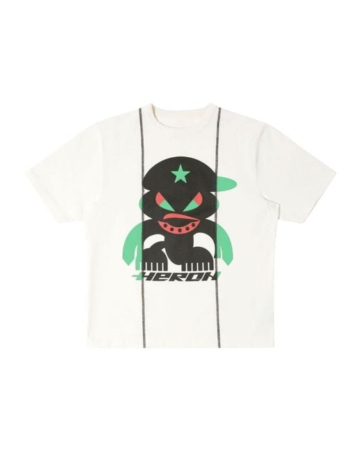 Heron Preston White Monster Tape Cotton T-Shirt for men