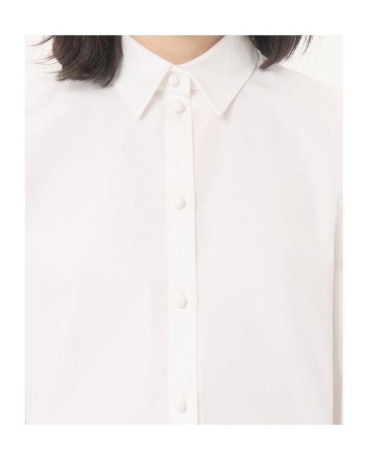 Valentino White Embroidered Button-Up Poplin Shirt