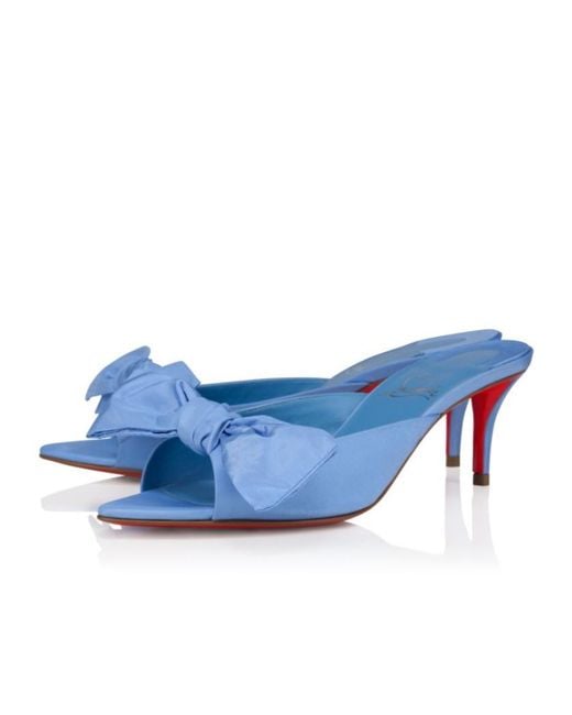 Christian Louboutin Blue Mulazee Bow-Detail Heeled Sandals