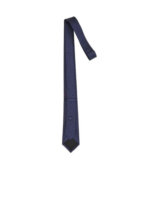 Gucci Blue Pattern-Jacquard Tie for men