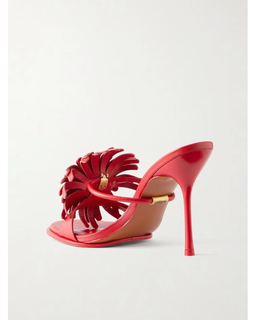 Cult Gaia Red Almond-Toe Sandals