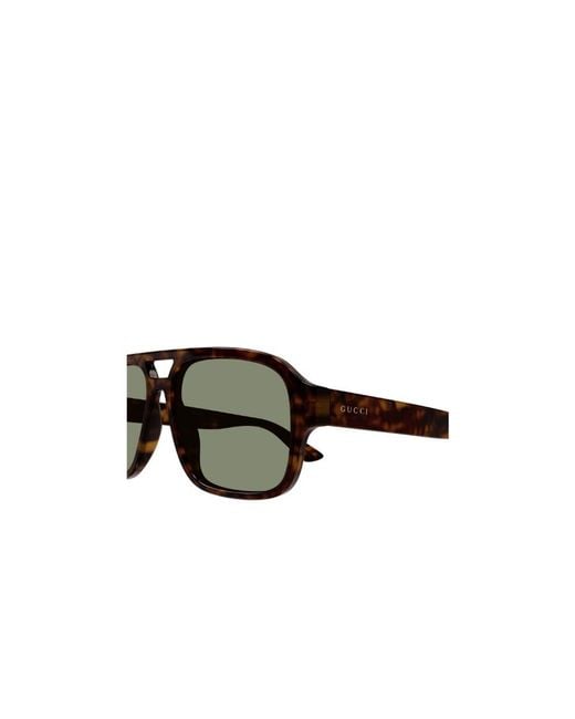 Gucci Black Eyewear Aviator Frame Sunglasses for men