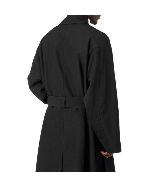 Saint Laurent Black Long Trench Coat for men