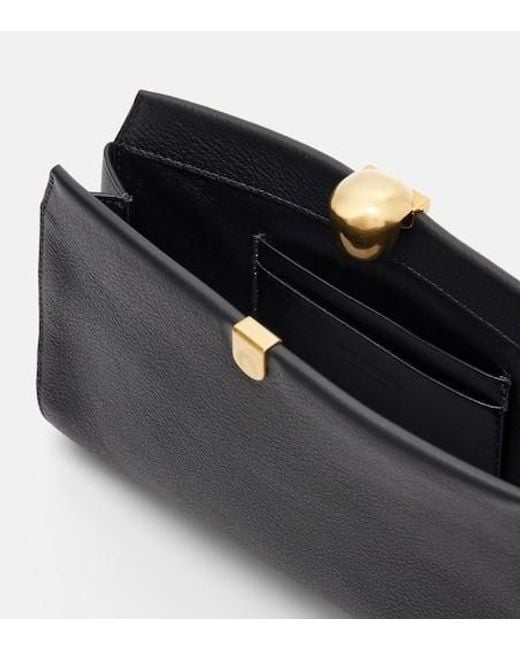 Nour Hammour Black Lou Leather Clutch
