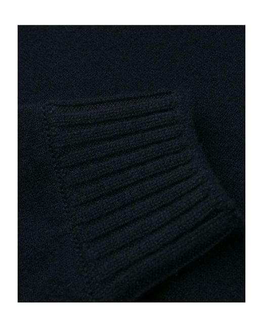 Barba Napoli Blue Round Neck Jumper for men