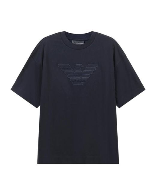 Emporio Armani Blue Logo T-Shirt for men