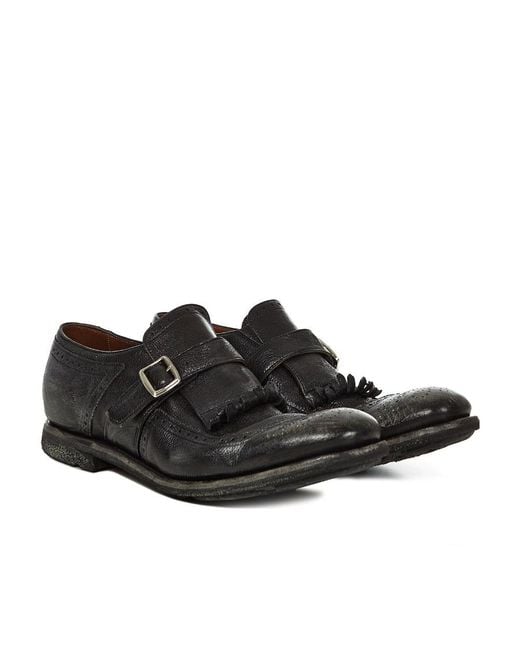 Church's Black Fringed Strap Loafers for men