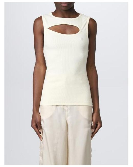 REMAIN Birger Natural Christensen Cutout Sleeveless Top