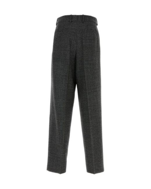 Dolce & Gabbana Gray Pleated Pants for men