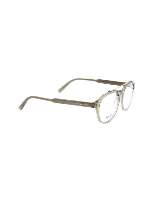 Dior Black Eyewear Round Frame Glasses for men