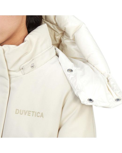 Duvetica Natural Long-Sleeved Hooded Down Jacket