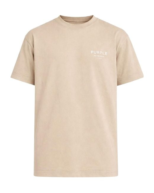 Purple Brand Natural Wordmark Dupe T-Shirt for men