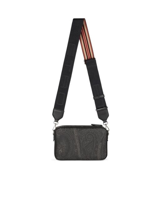 Etro White Small Paisley-Printed Zipped Crossbody Bag for men