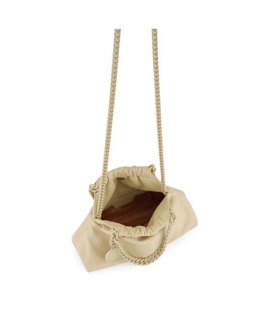 Stella McCartney Natural Falabella Mini Drawstring Shoulder Bag