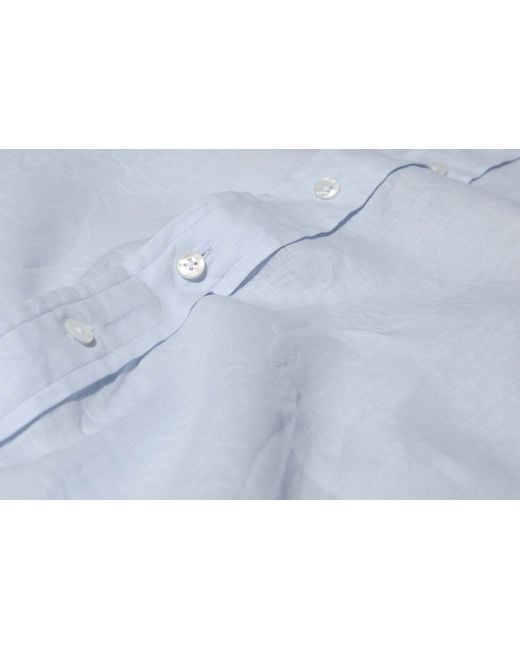 Drake's Blue Long Sleeve Shirt for men