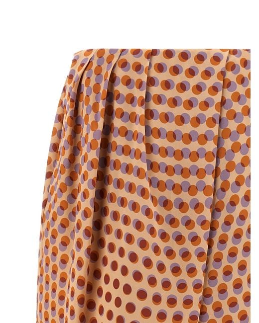 Dries Van Noten Multicolor Saronga Bis Draped Midi Skirt