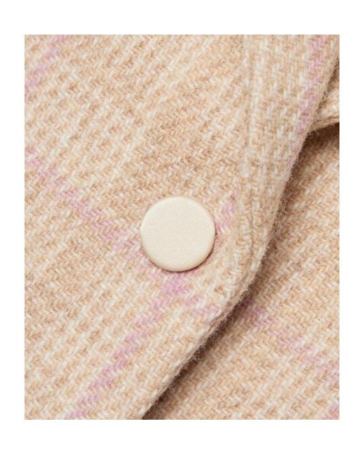 LoveShackFancy Natural Denzel Checked Houndstooth Blazer