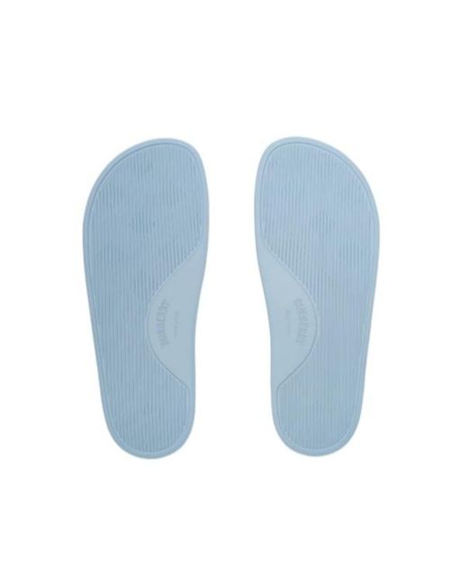 Burberry Blue Logo Detailed Slip-On Slides