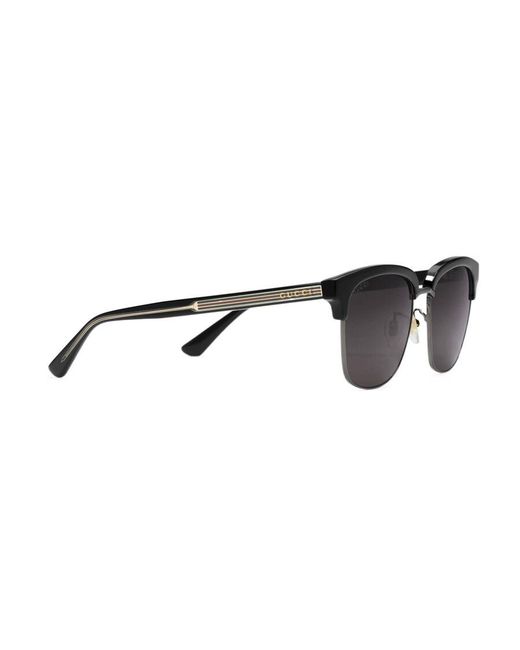 Gucci Multicolor Rectangular-Frame Metal Sunglasses for men